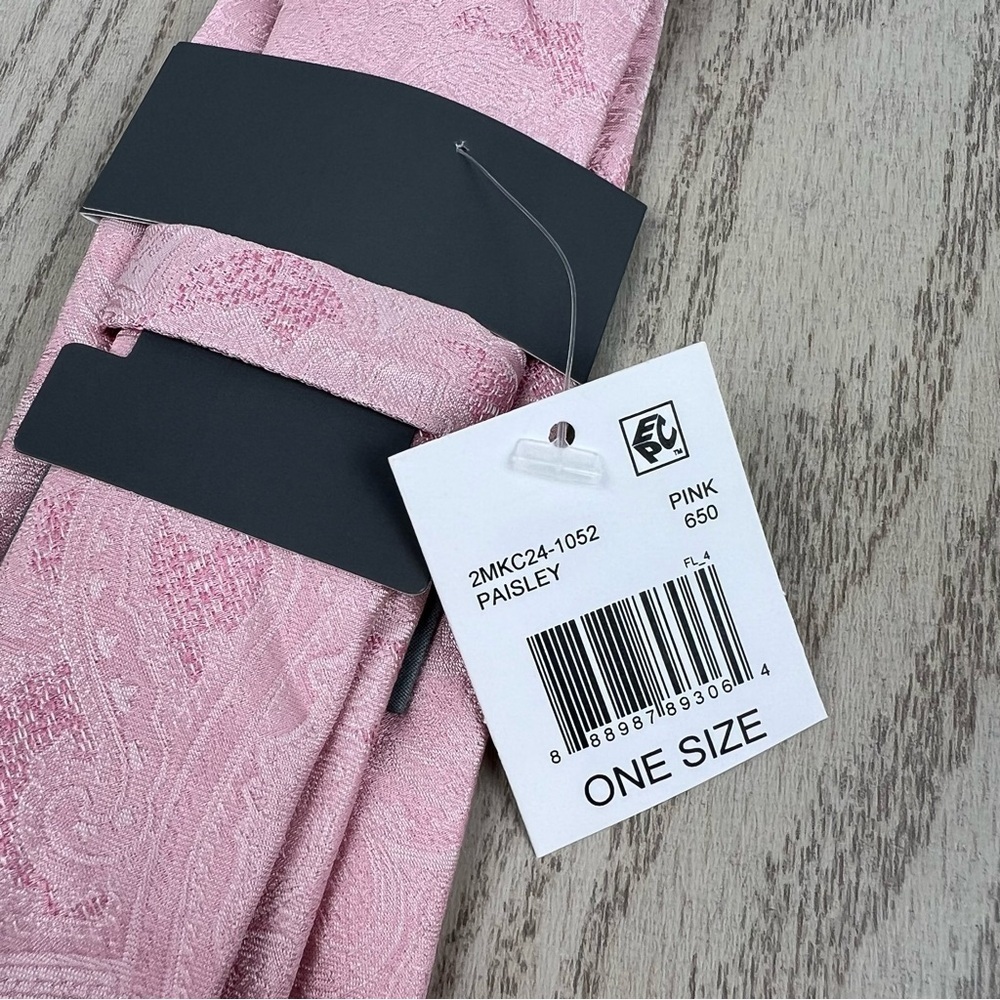 536 - Michael Kors Paisley Tie Pink 650 2MKC24-1052 Silk Blend $69.50 - Picture 4 of 5